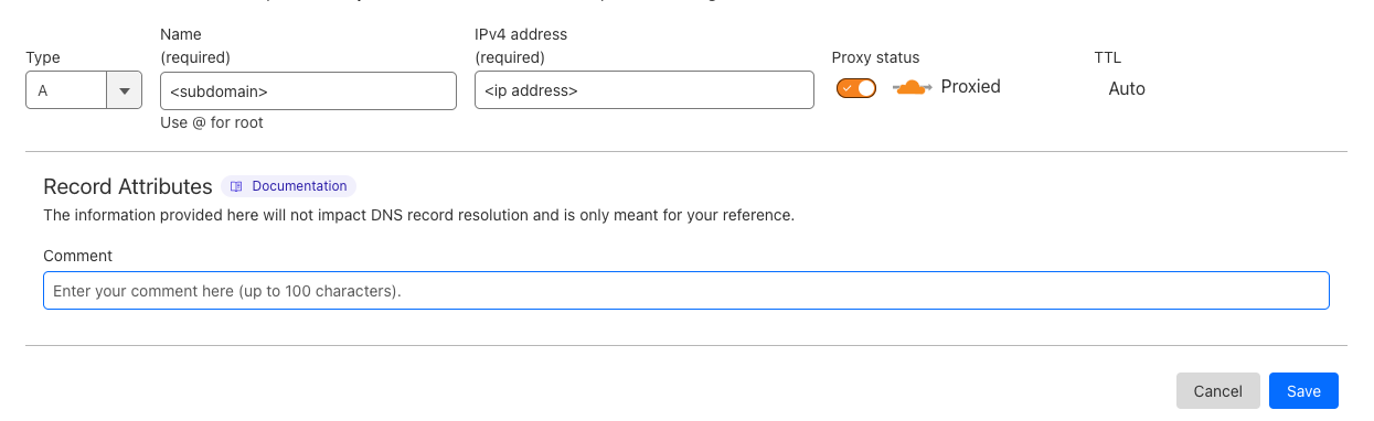 Cloudflare setup