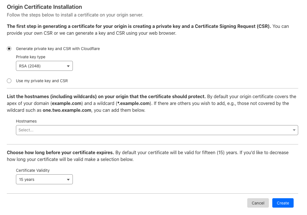 Cloudflare setup